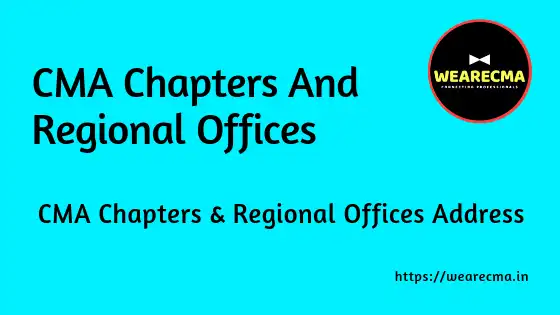 CMA Chapters And Regional Office Address